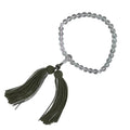 Japanese Buddhist Prayer Bracelet Vtg Kyonenju Juzu Beads Quartz Silk JZ161