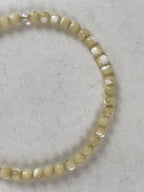 Japanese Buddhist Prayer Bracelet Vtg Rosary Juzu Beige Clear Cream Tassel JZ142