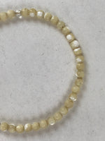 Japanese Buddhist Prayer Bracelet Vtg Rosary Juzu Beige Clear Cream Tassel JZ142