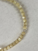 Japanese Buddhist Prayer Bracelet Vtg Rosary Juzu Beige Clear Cream Tassel JZ142