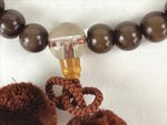 Japanese Buddhist Prayer Bracelet Vtg Rosary Juzu Brown Iridescent Pompoms JZ143