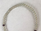 Japanese Buddhist Prayer Bracelet Vtg Rosary Juzu Clear White Purple Green JZ138