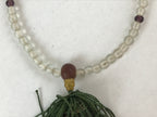 Japanese Buddhist Prayer Bracelet Vtg Rosary Juzu Clear White Purple Green JZ138