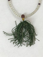 Japanese Buddhist Prayer Bracelet Vtg Rosary Juzu Clear White Purple Green JZ138