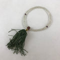 Japanese Buddhist Prayer Bracelet Vtg Rosary Juzu Clear White Purple Green JZ138