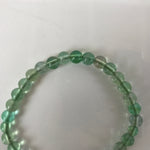 Japanese Buddhist Prayer Bracelet Vtg Rosary Juzu Green Glass Beads JZ157