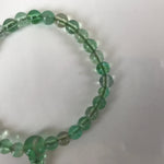 Japanese Buddhist Prayer Bracelet Vtg Rosary Juzu Green Glass Beads JZ157