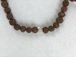 Japanese Buddhist Prayer Bracelet Vtg Rosary Juzu Mala Brown Clear Green JZ139