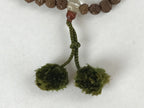 Japanese Buddhist Prayer Bracelet Vtg Rosary Juzu Mala Brown Clear Green JZ139