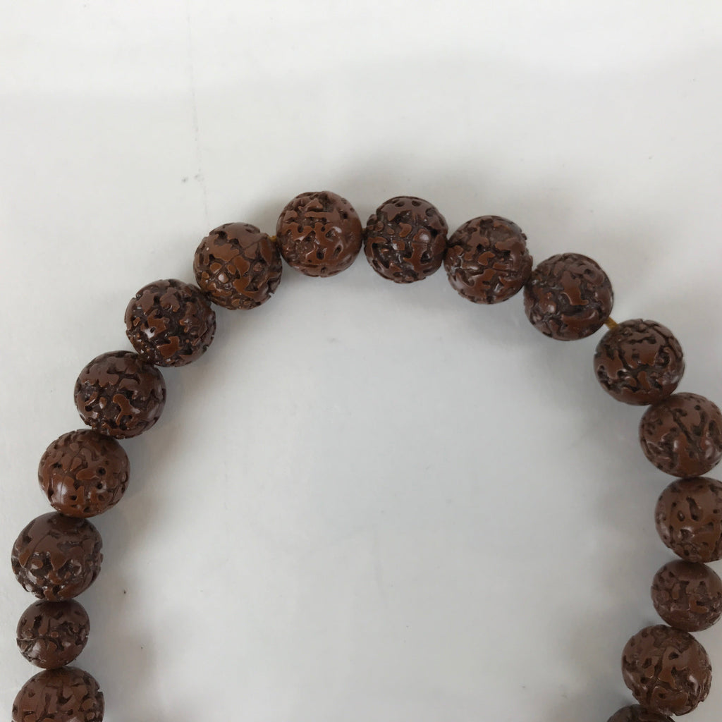 Japanese Buddhist Prayer Bracelet Vtg Rosary Juzu Replica Bodhi Seed Beads JZ150