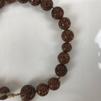 Japanese Buddhist Prayer Bracelet Vtg Rosary Juzu Replica Bodhi Seed Beads JZ150