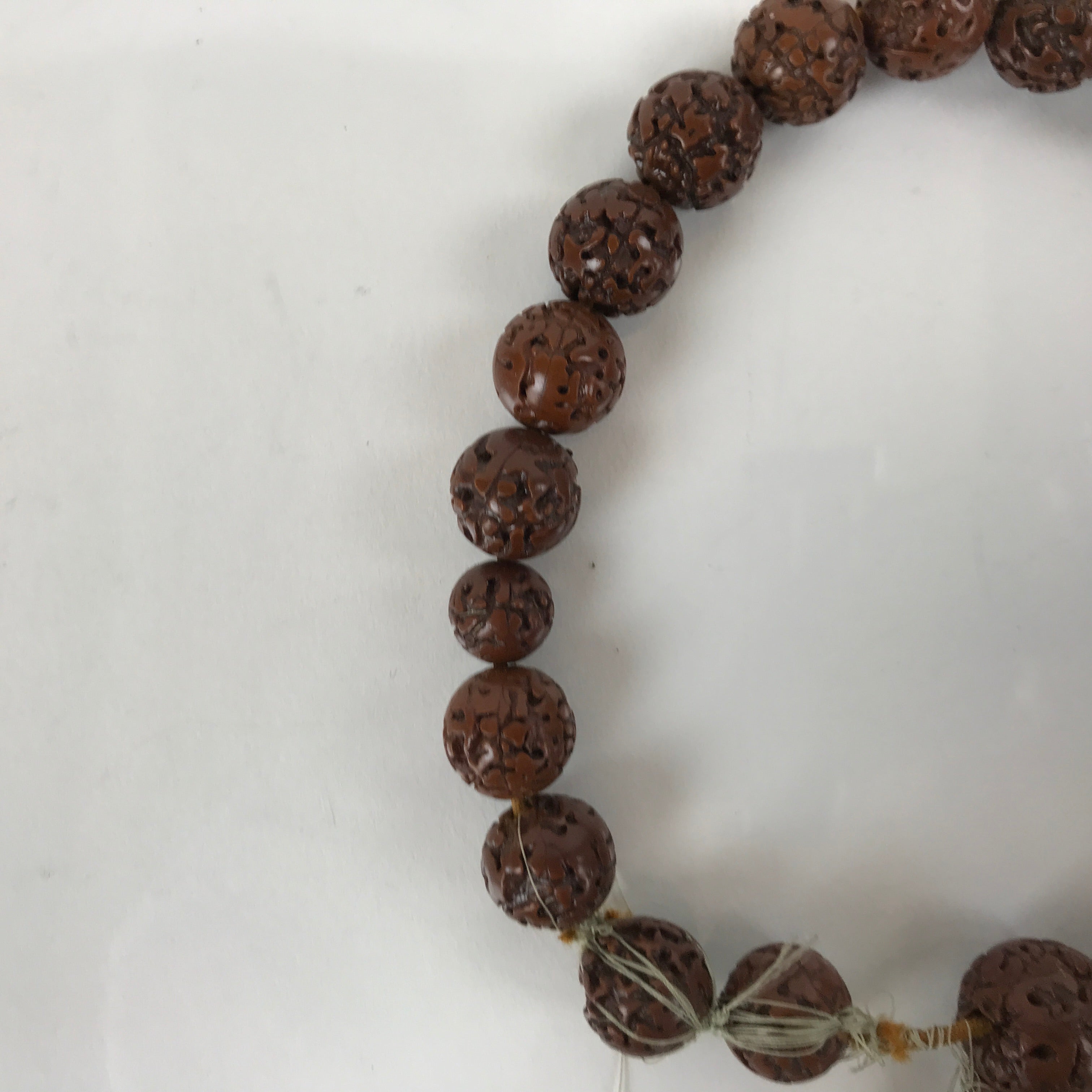 Japanese Buddhist Prayer Bracelet Vtg Rosary Juzu Replica Bodhi Seed Beads JZ150