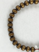Japanese Buddhist Prayer Bracelet Vtg Rosary Juzu Tiger Eye Brown Pompoms JZ144