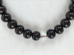 Japanese Buddhist Prayer Bracelet Vtg Rosary Juzu Wood Dark Brown Pompoms JZ141