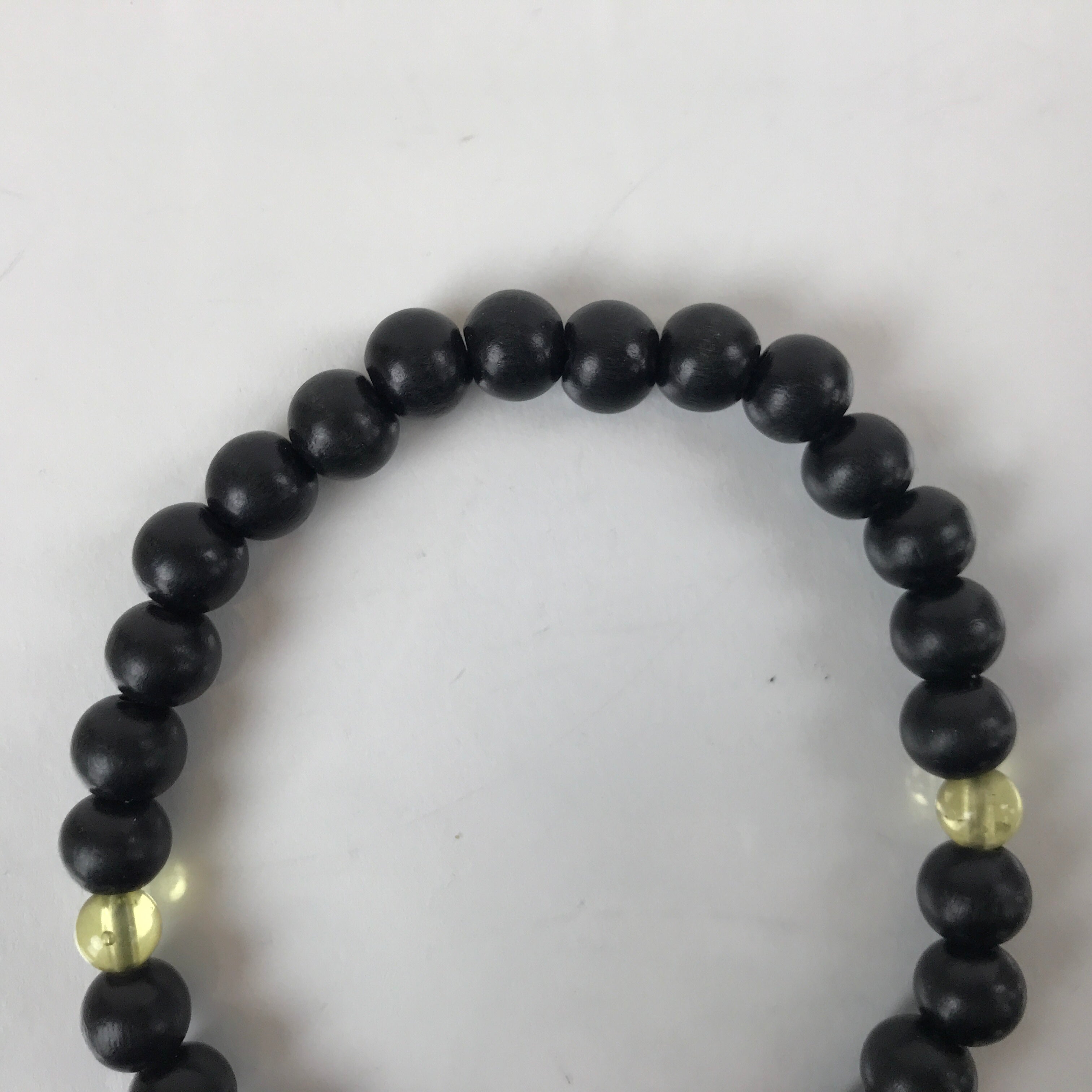 Japanese Buddhist Prayer Bracelet Vtg Rosary Juzu Wooden Beads Brown JZ158