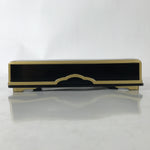 Japanese Buddhist Resin Lacquer Replica Lidded Box Vtg Gobunshobako Gold BA586