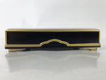 Japanese Buddhist Resin Lacquer Replica Lidded Box Vtg Gobunshobako Gold BA586