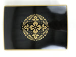 Japanese Buddhist Resin Lacquer Replica Lidded Box Vtg Gobunshobako Gold BA586