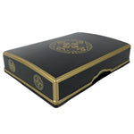 Japanese Buddhist Resin Lacquer Replica Lidded Box Vtg Gobunshobako Gold BA586