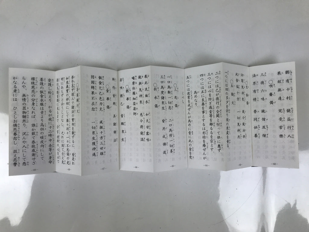 Japanese Buddhist Sutra Accordion Book Vtg Linji School Zen Practice Texts BA688