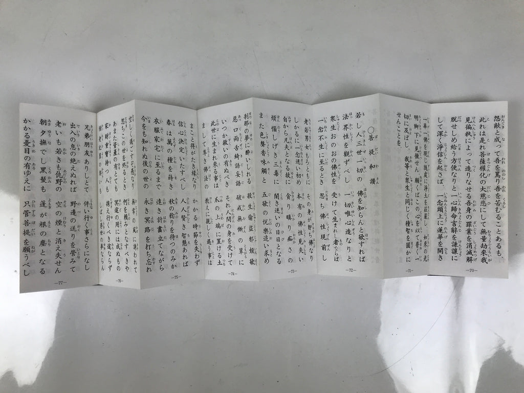 Japanese Buddhist Sutra Accordion Book Vtg Linji School Zen Practice Texts BA688
