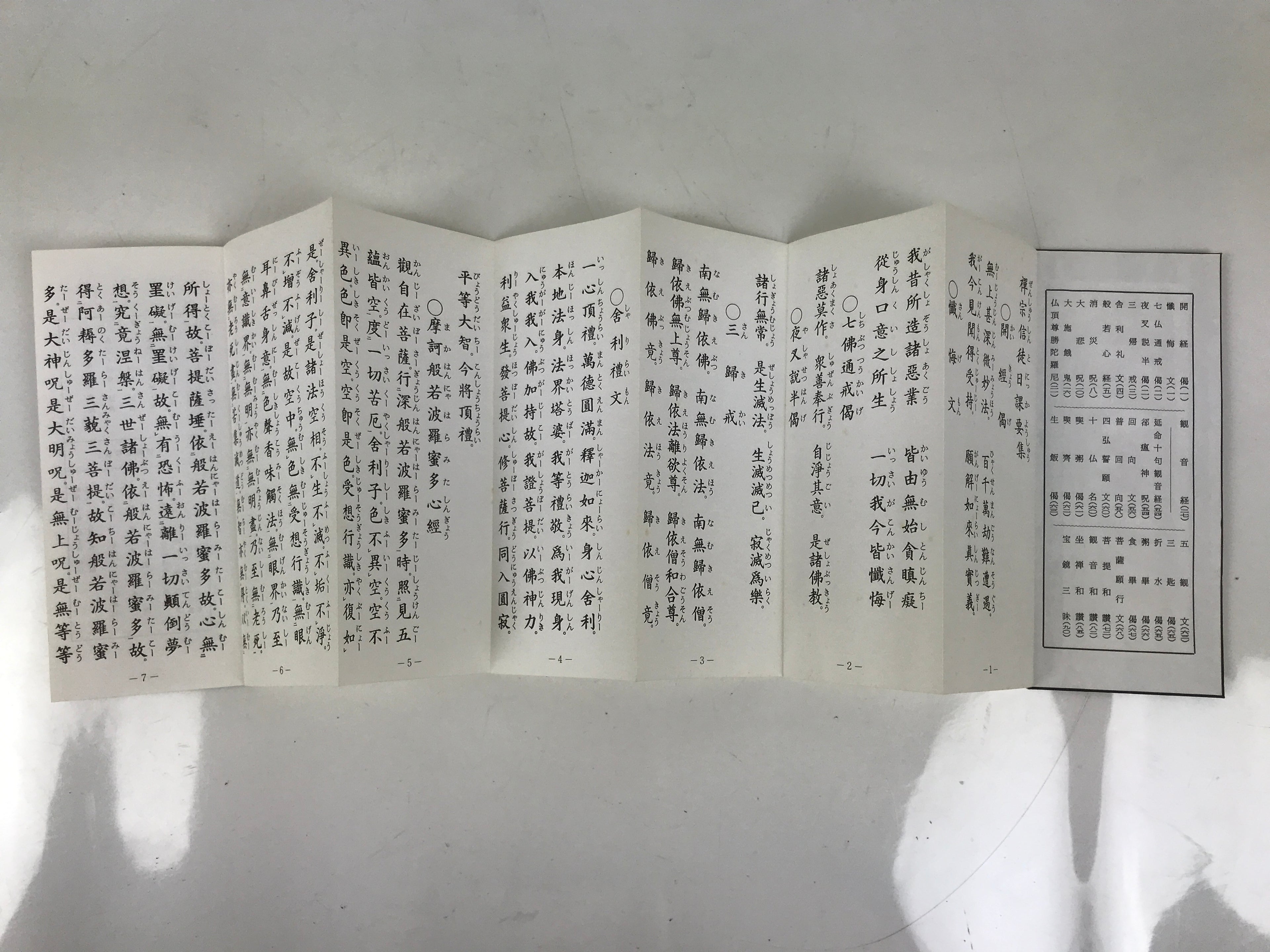 Japanese Buddhist Sutra Accordion Book Vtg Linji School Zen Practice Texts BA688