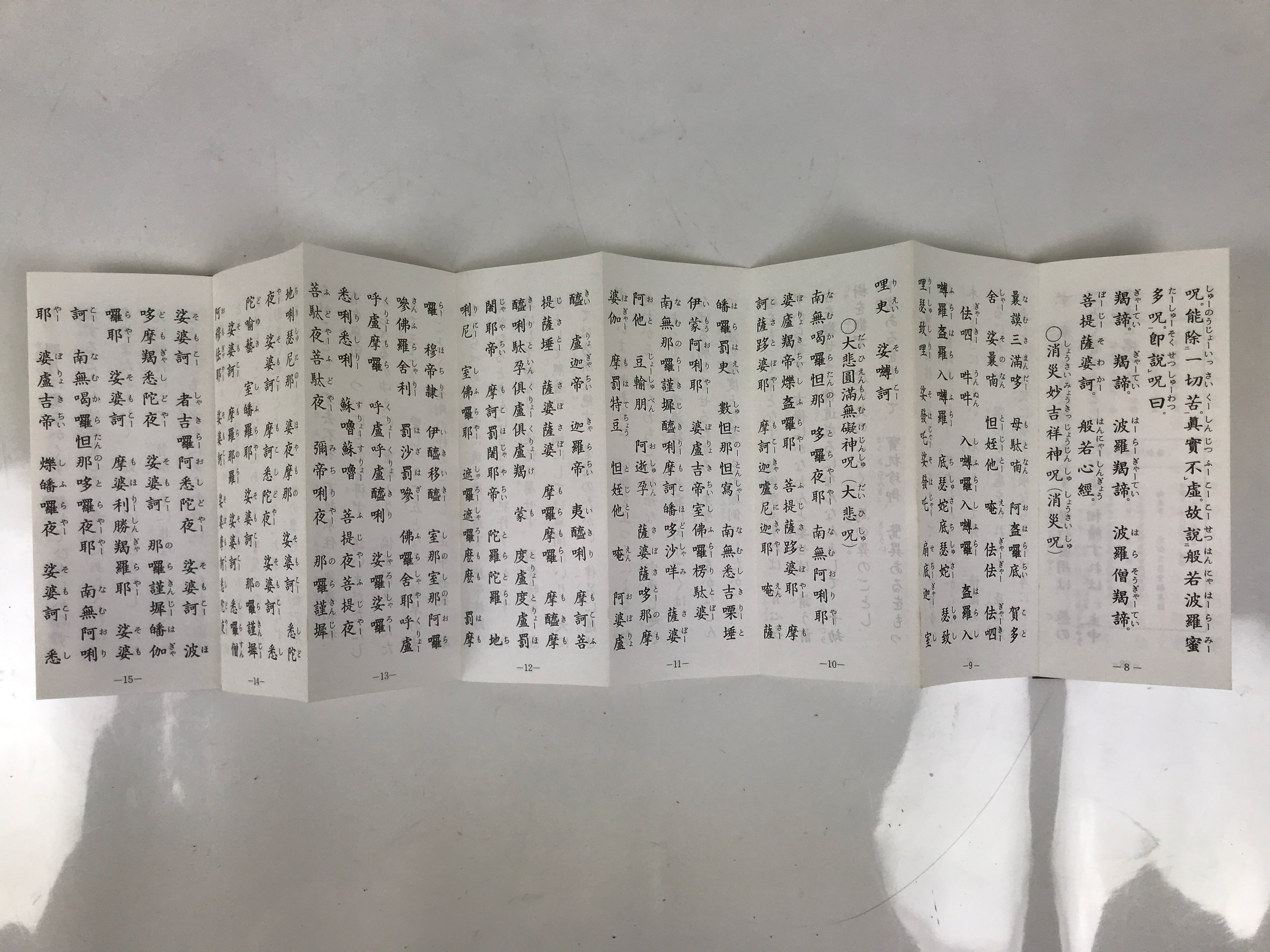Japanese Buddhist Sutra Accordion Book Vtg Linji School Zen Practice Texts BA688