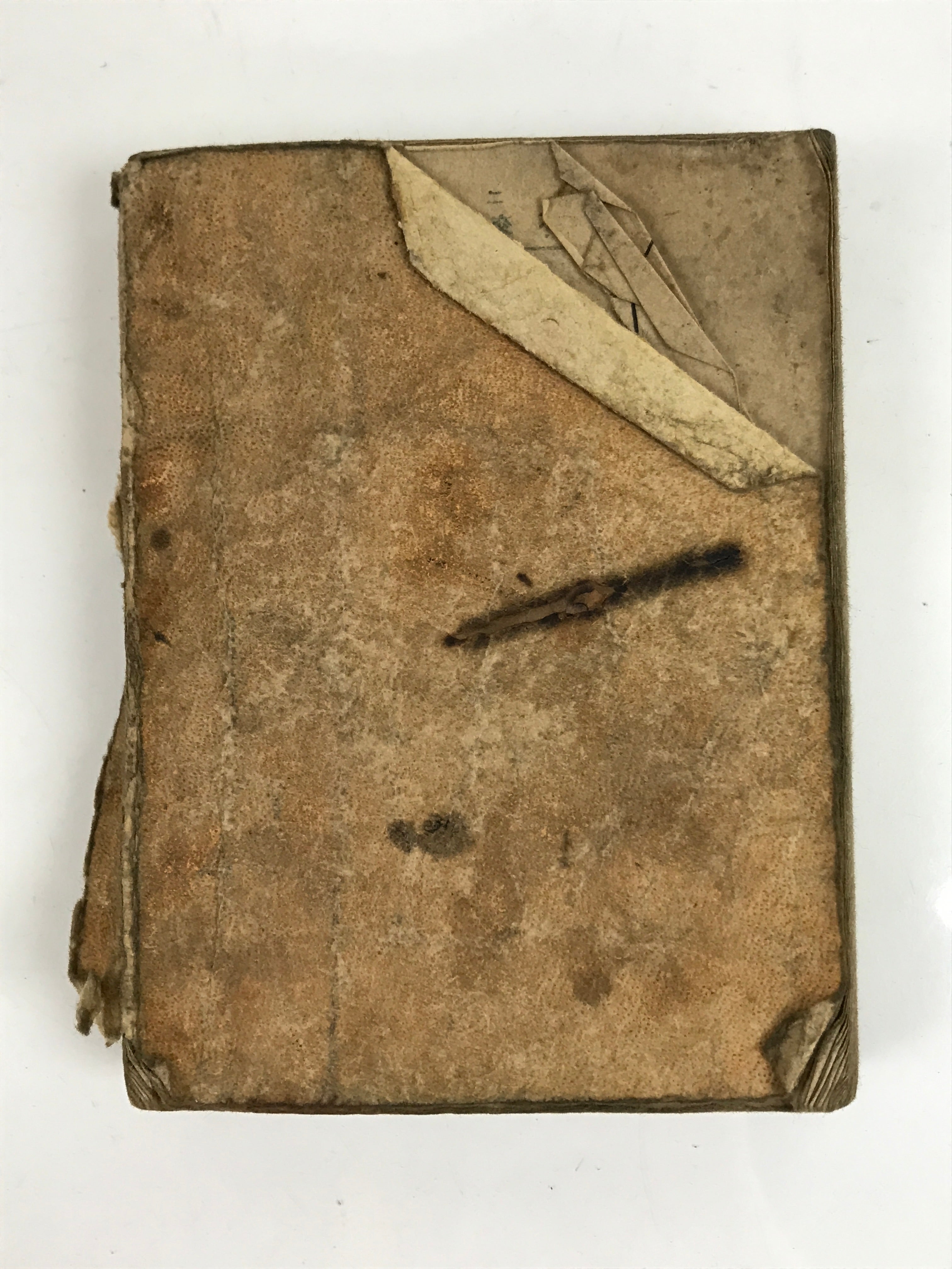 Japanese Buddhist Sutra Book C1910 Amida Sutra Vtg Paper Light Brown BA506