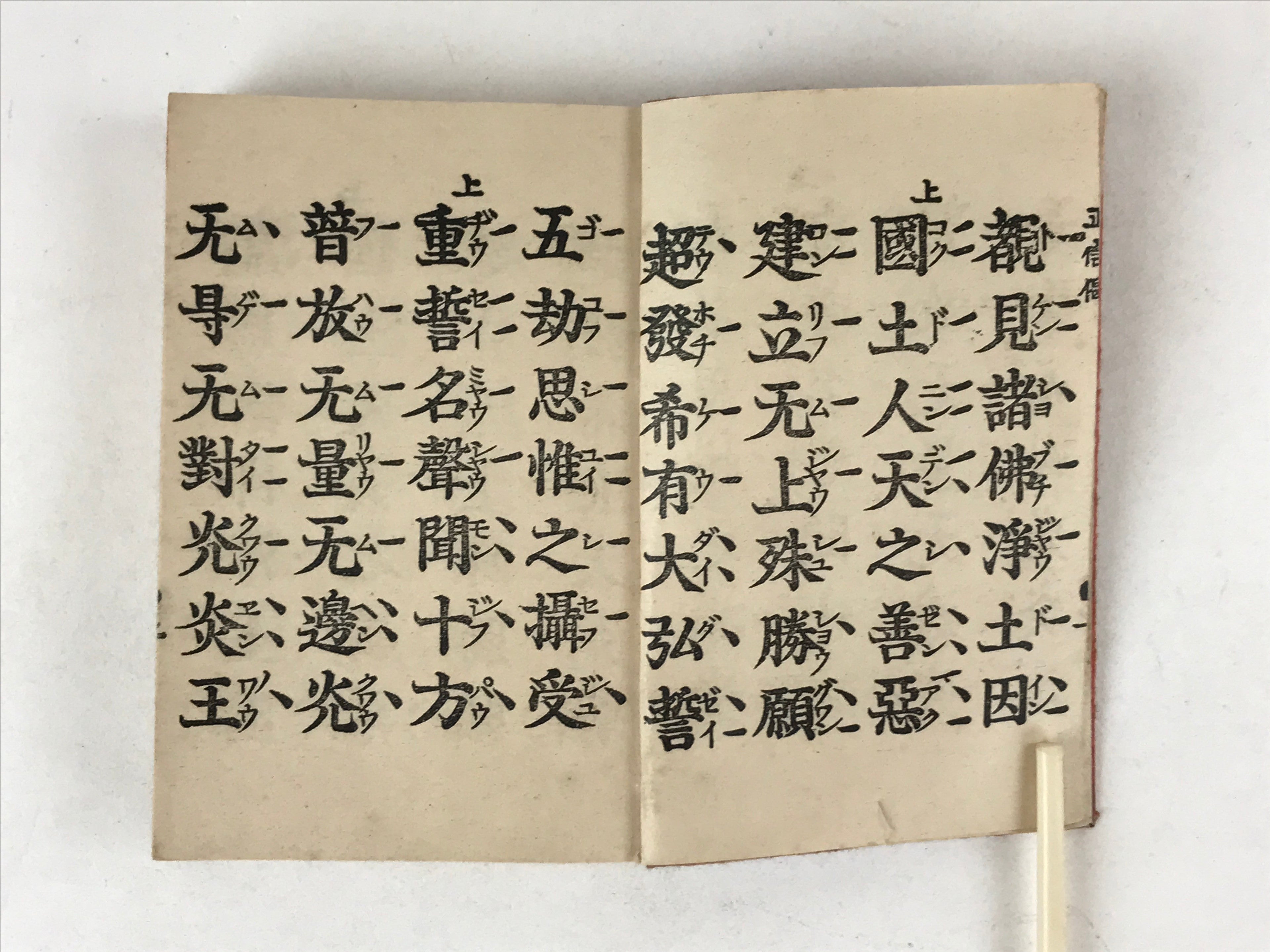 Japanese Buddhist Sutra Book C1940 Zaikagongyoshu Jodo Shinshu Red BA202