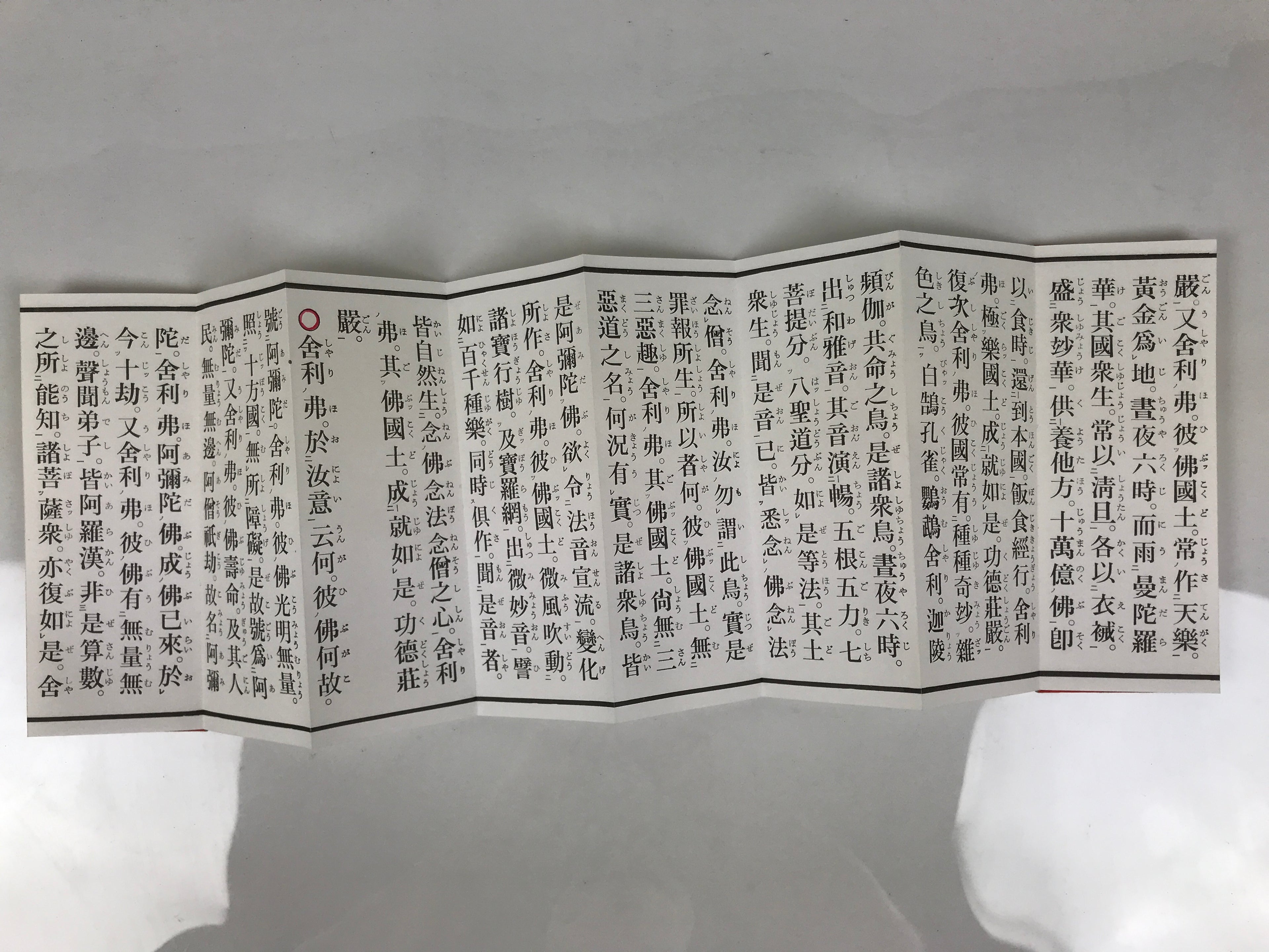 Japanese Buddhist Sutra Book Vtg Amitabha Amidakyo C1990 Red Paper BA824