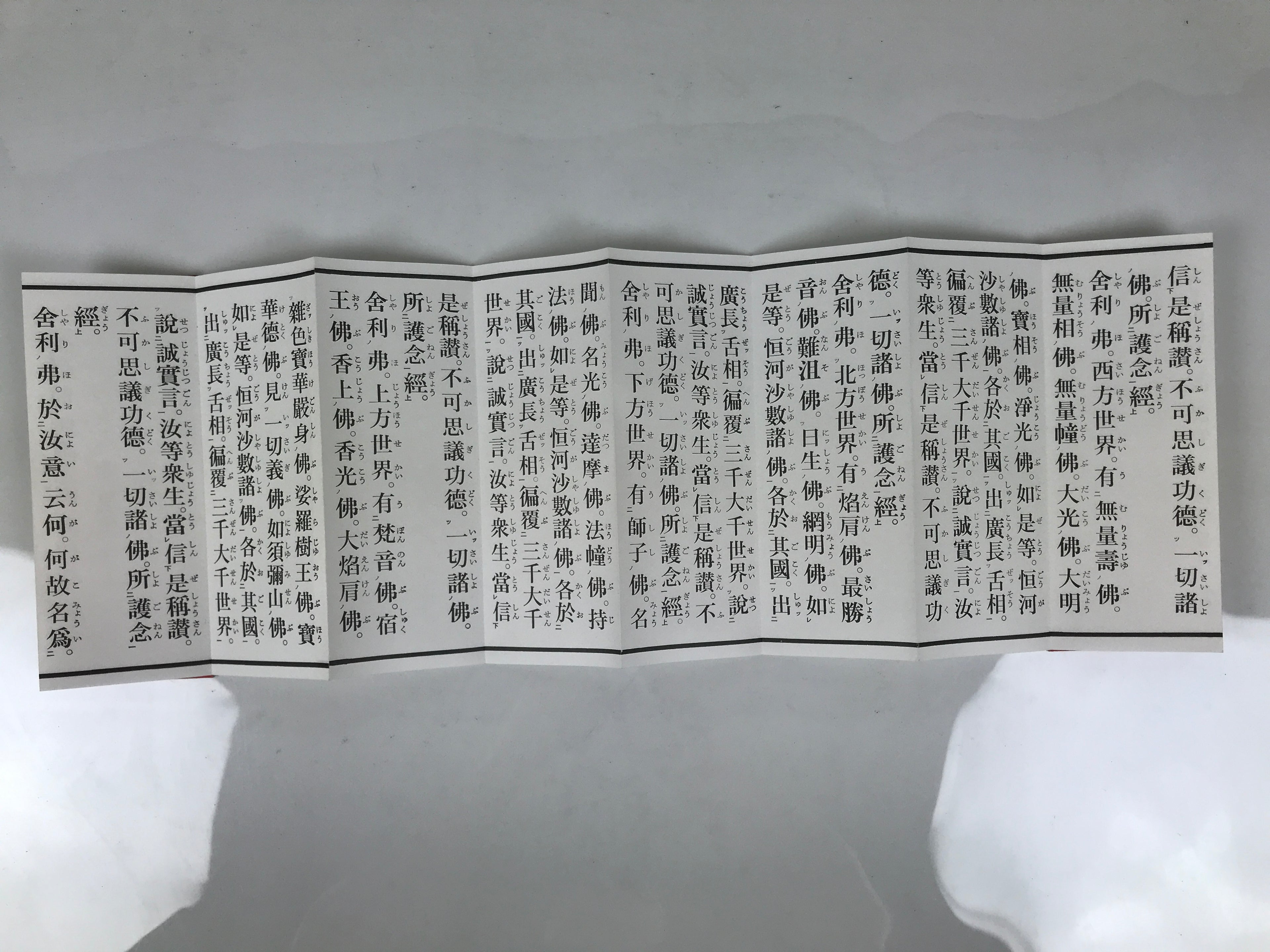 Japanese Buddhist Sutra Book Vtg Amitabha Amidakyo C1990 Red Paper BA824