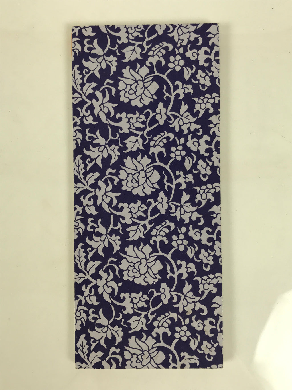 Japanese Buddhist Sutra Book Vtg Butsuzen Gongyo Shidai Blue Floral Paper BA826