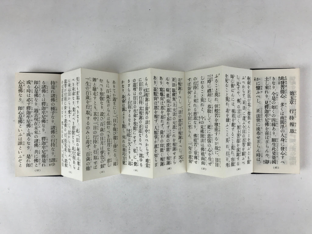 Japanese Buddhist Sutra Book Vtg Gongyo Seiten Kyo Soto Zen School Black BA225