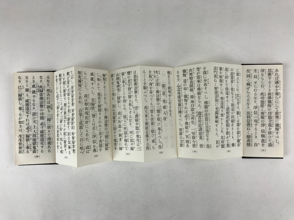 Japanese Buddhist Sutra Book Vtg Gongyo Seiten Kyo Soto Zen School Black BA225