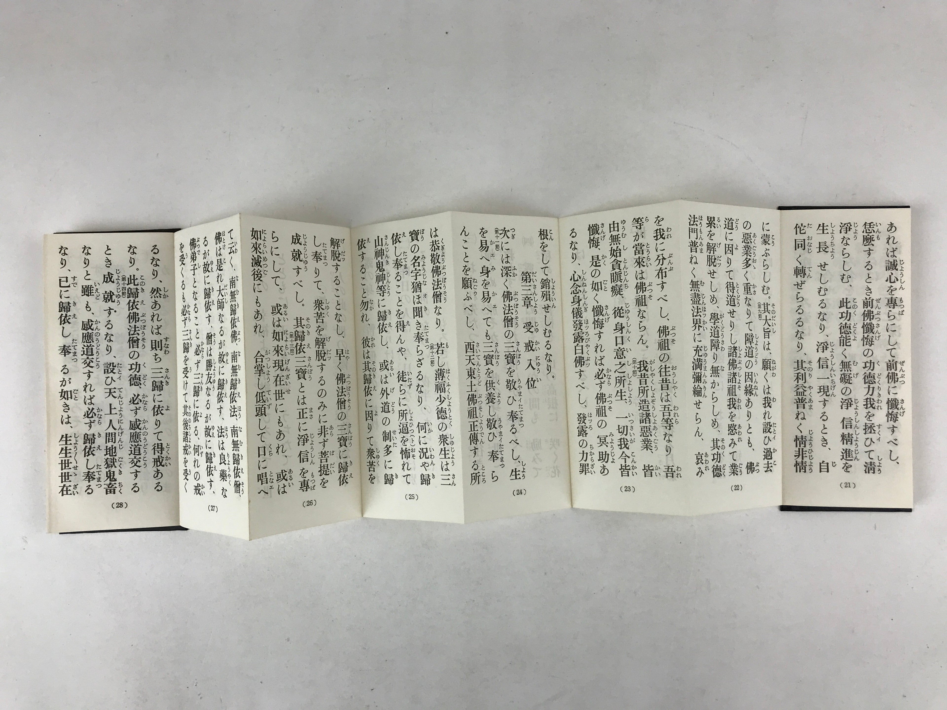 Japanese Buddhist Sutra Book Vtg Gongyo Seiten Kyo Soto Zen School Black BA225