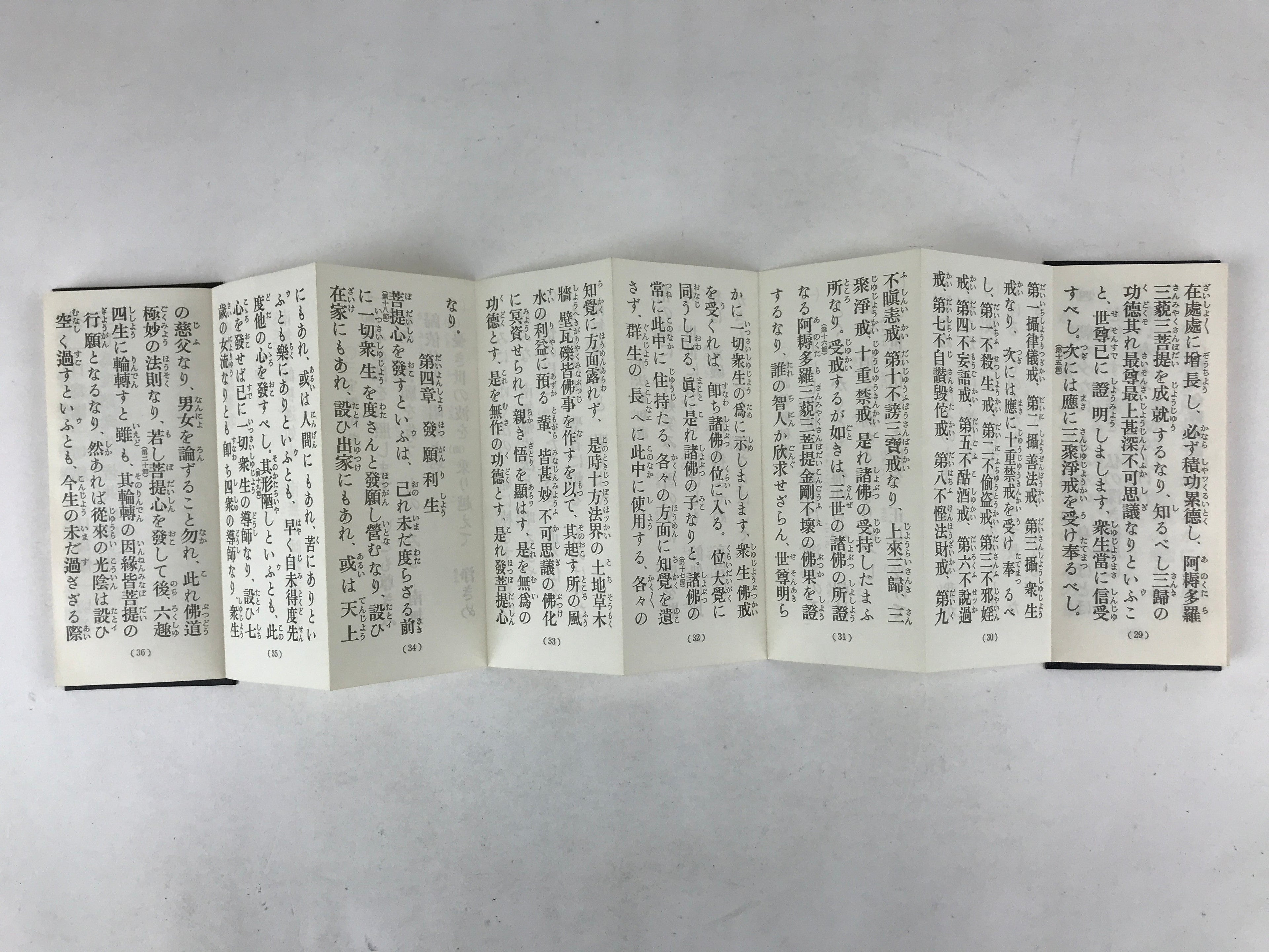 Japanese Buddhist Sutra Book Vtg Gongyo Seiten Kyo Soto Zen School Black BA225