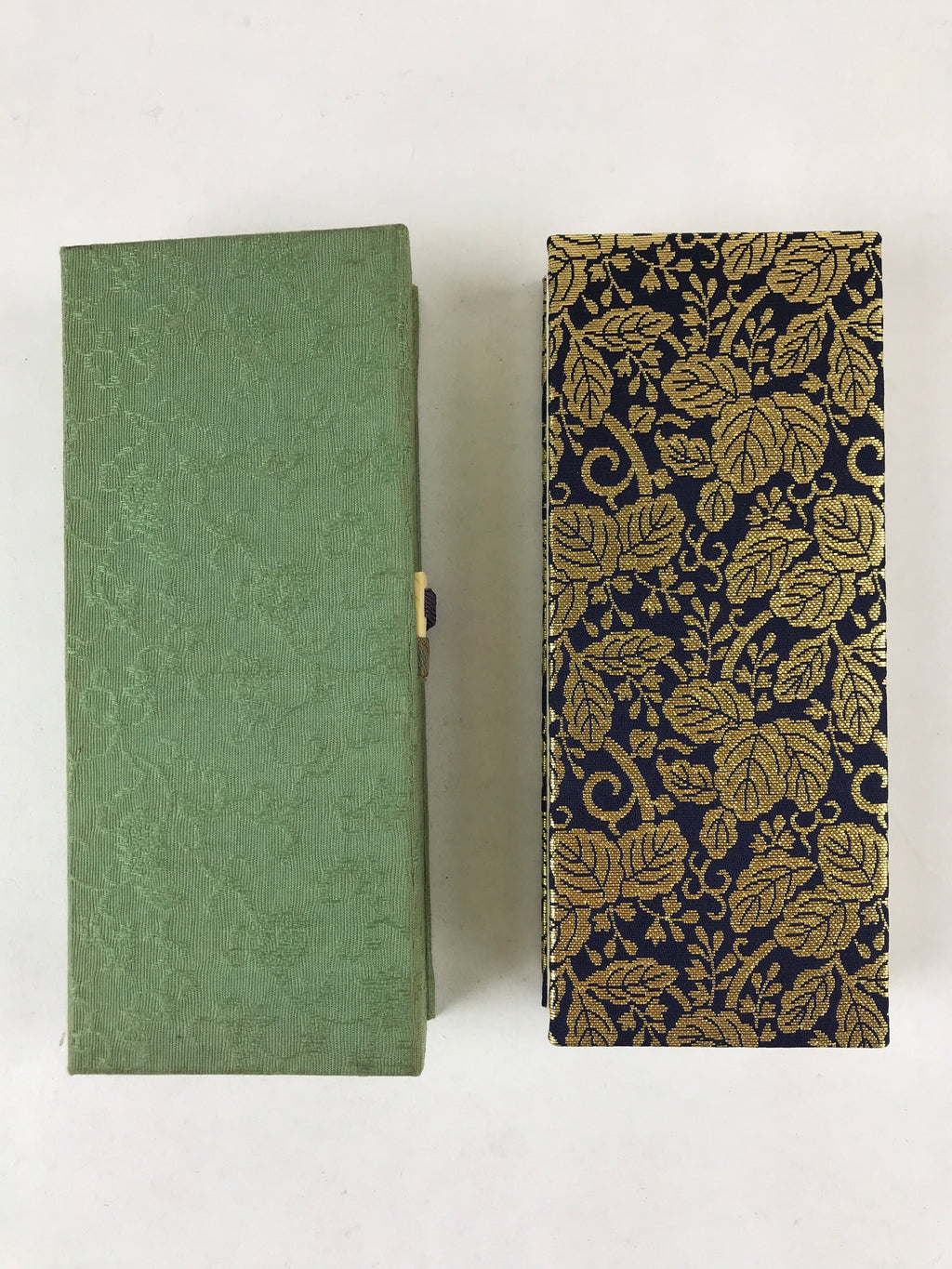 Japanese Buddhist Sutra Book Vtg Gongyo Seiten With Cover Blue Gold BA226