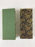 Japanese Buddhist Sutra Book Vtg Gongyo Seiten With Cover Blue Gold BA226
