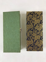 Japanese Buddhist Sutra Book Vtg Gongyo Seiten With Cover Blue Gold BA226