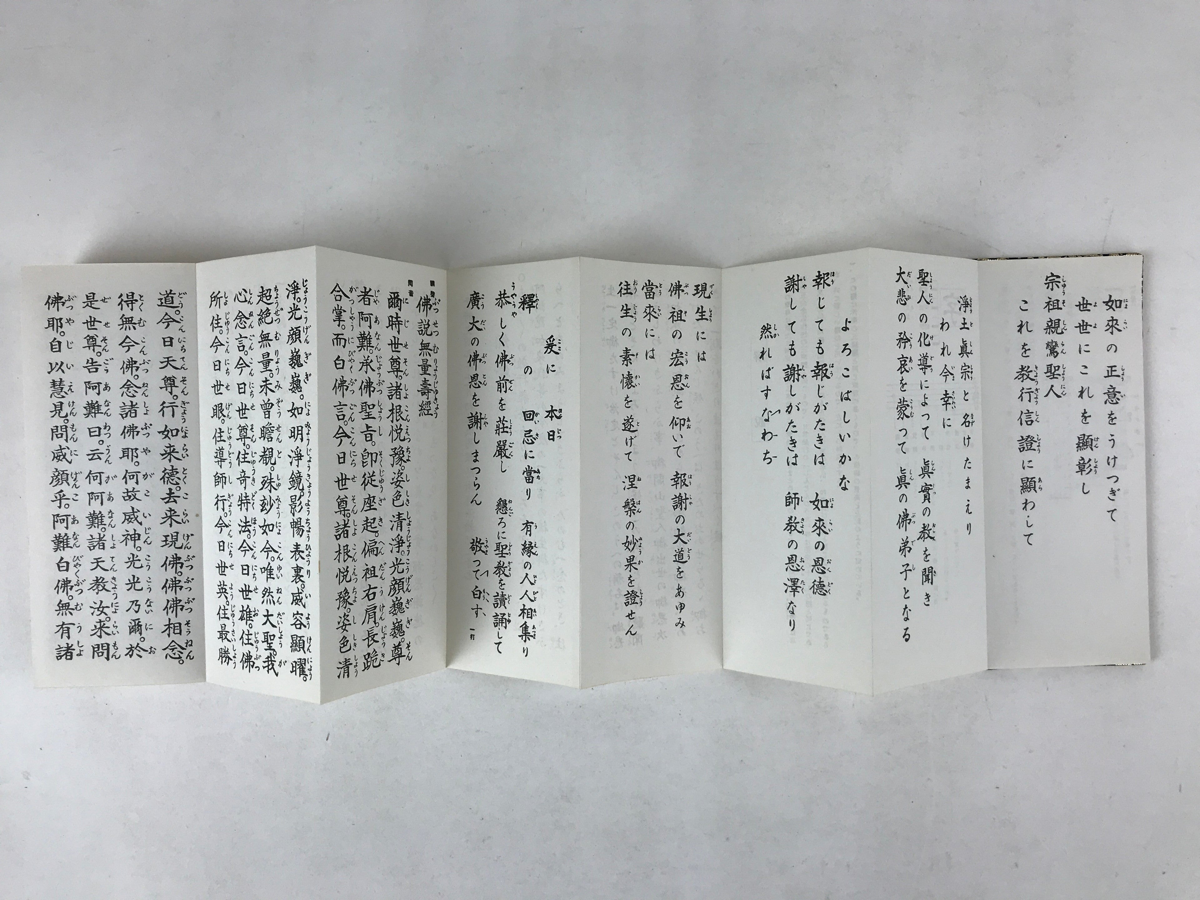 Japanese Buddhist Sutra Book Vtg Gongyo Seiten With Cover Blue Gold BA226