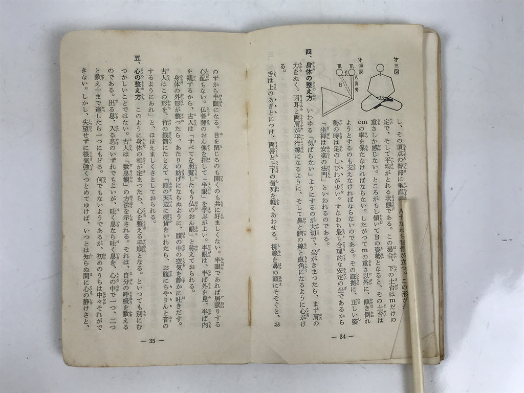 Japanese Buddhist Sutra Book Vtg Myoshinji Temple Linji School Zen Texts BA692