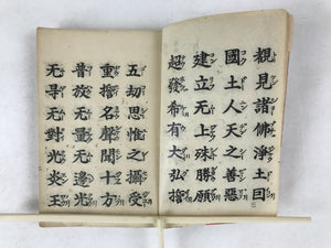 Japanese Buddhist Sutra Book Vtg Zaika Gongyoshu Otani Shinshu Red BA269