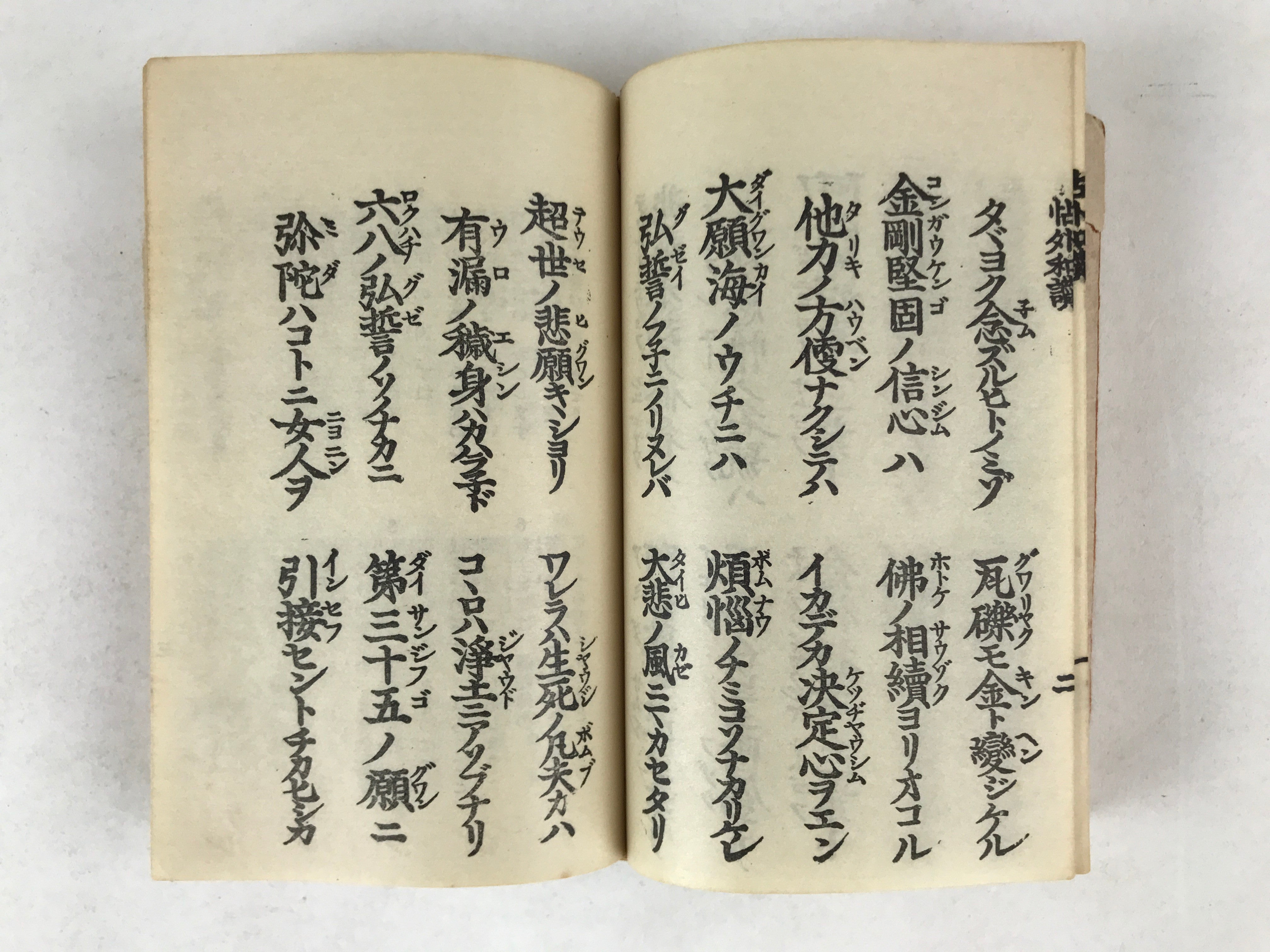 Japanese Buddhist Sutra Book Vtg Zaika Gongyoshu Otani Shinshu Red BA269