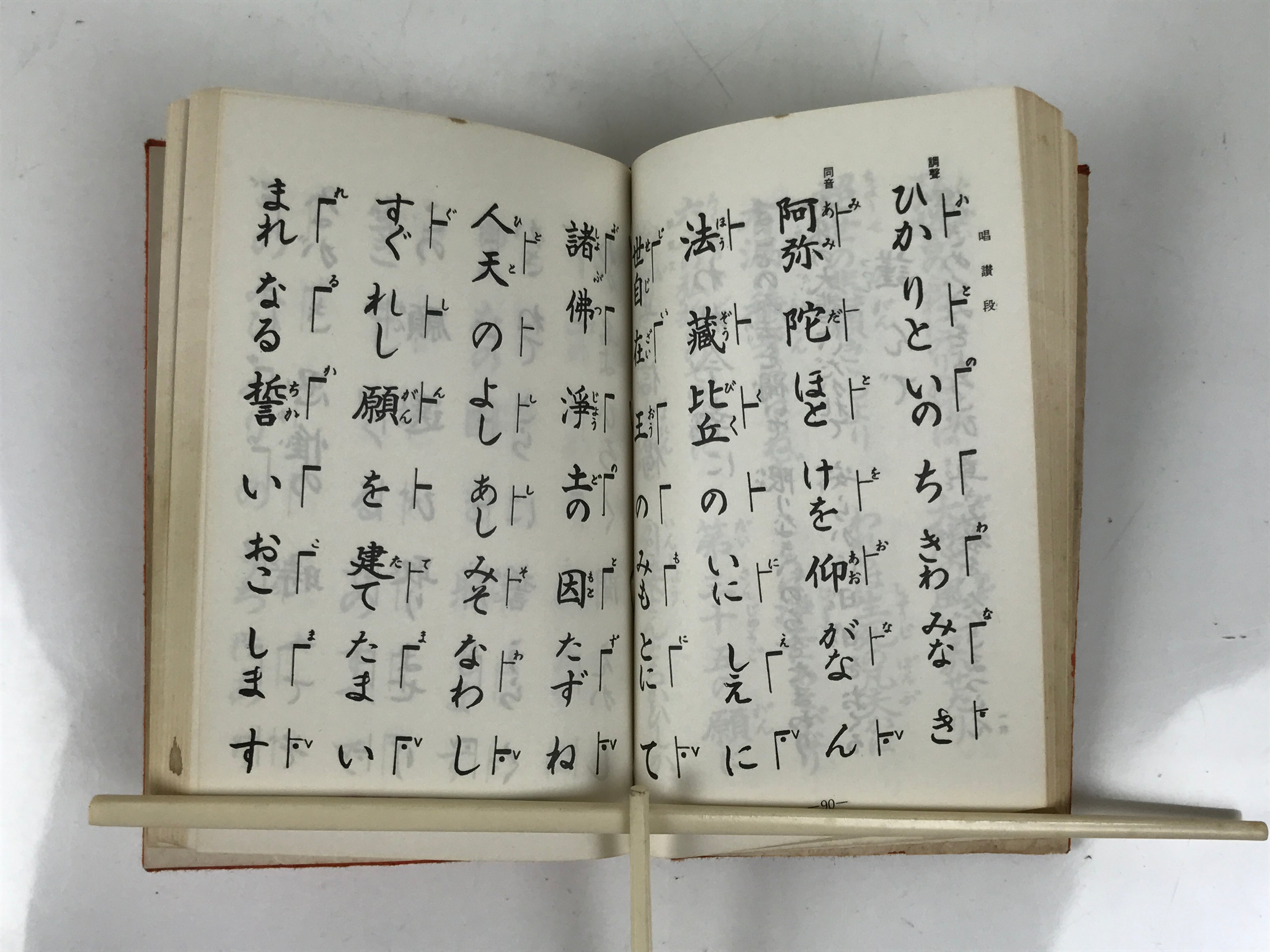 Japanese Buddhist Sutra Book Vtg Zaike Gongyoshu All Text C1980 Red Paper BA691