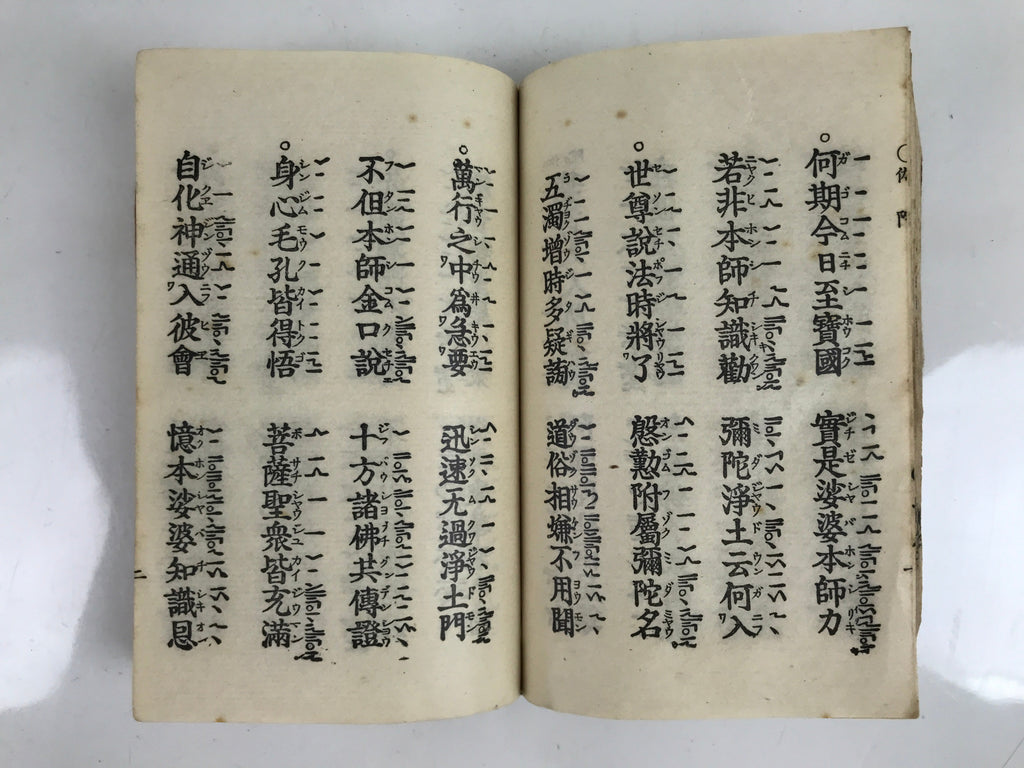 Japanese Buddhist Sutra Book Zaike Gongyoshu Vtg Jodo Shinshu Red BA478