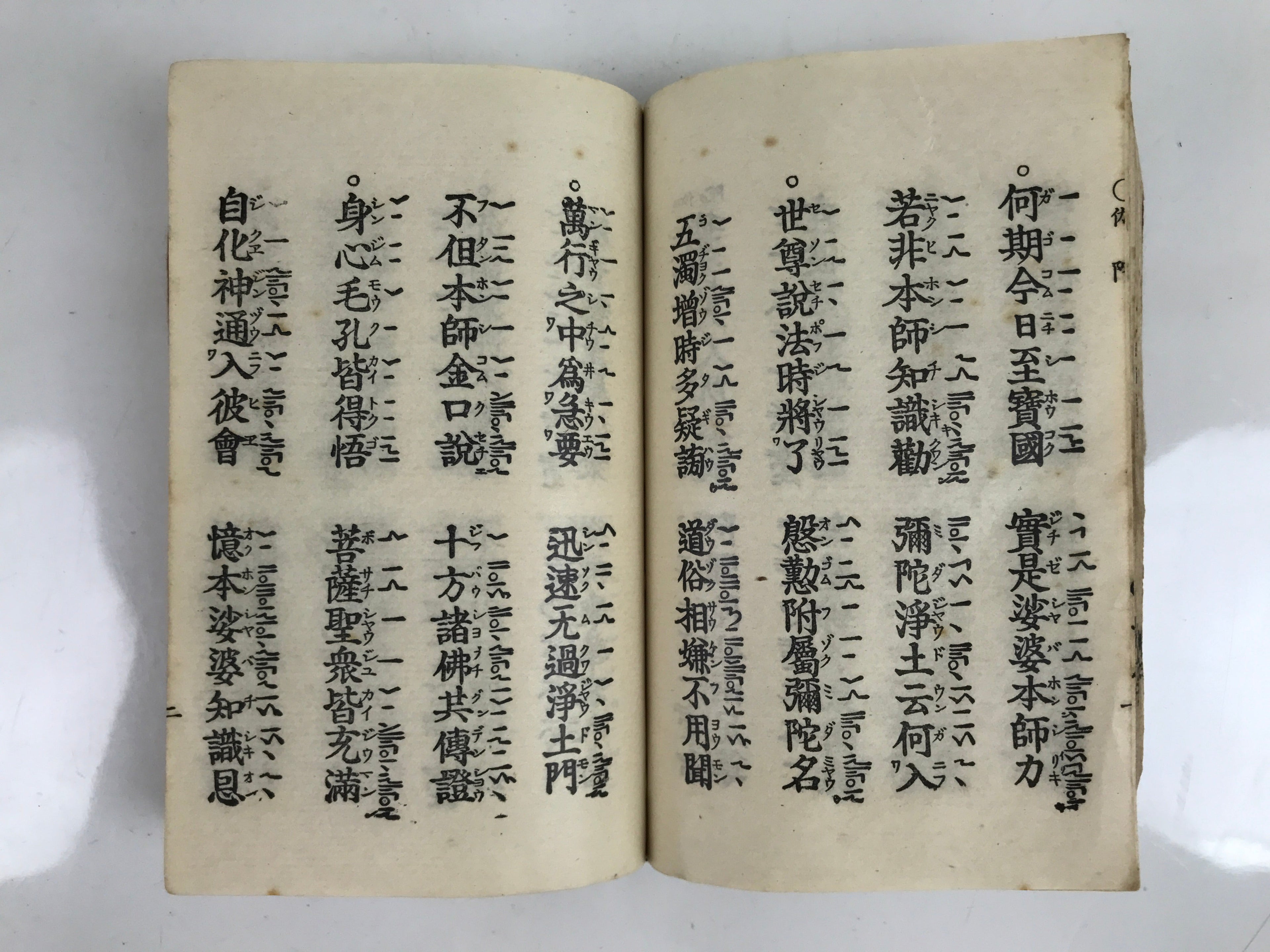 Japanese Buddhist Sutra Book Zaike Gongyoshu Vtg Jodo Shinshu Red BA478