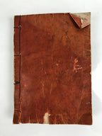 Japanese Buddhist Sutra Book Zaike Gongyoshu Vtg Jodo Shinshu Red BA478