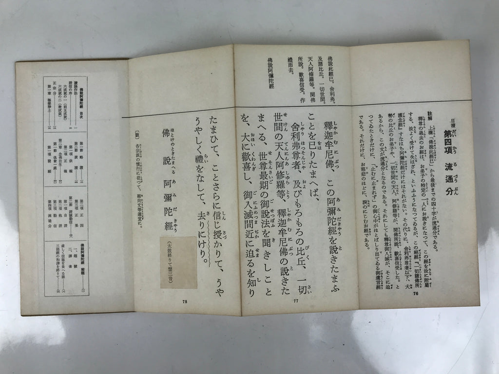 Japanese Buddhist Sutra Explanation Book Vtg Hotokenotokitamaheru Amidakyo BA628