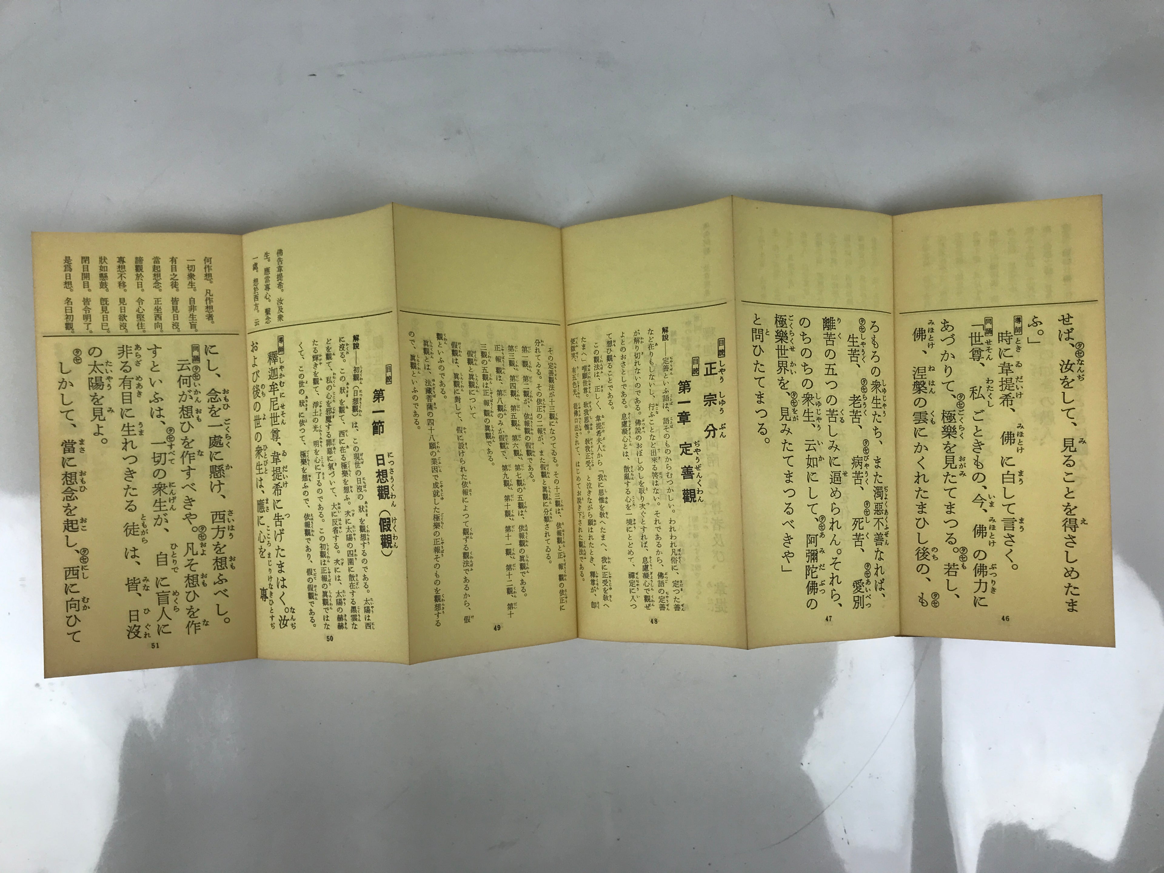 Japanese Buddhist Sutra Explanation Book Vtg Kanmuryojukyo BA629