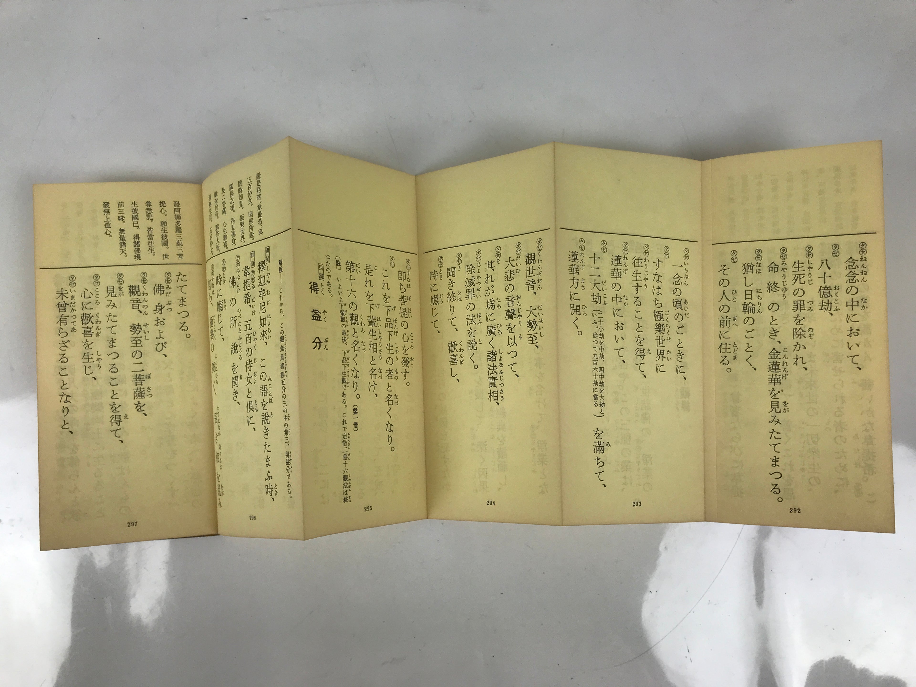 Japanese Buddhist Sutra Explanation Book Vtg Kanmuryojukyo BA629